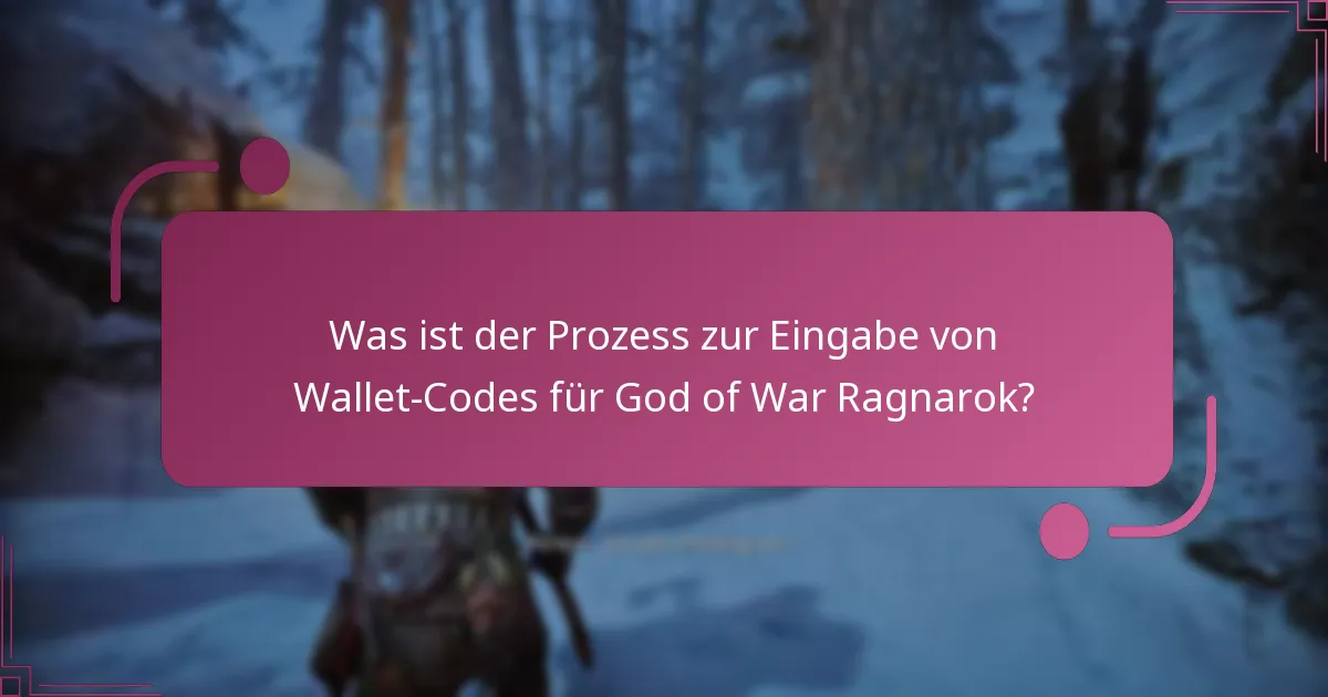 Wie gebe ich Wallet-Codes für God of War Ragnarok ein?