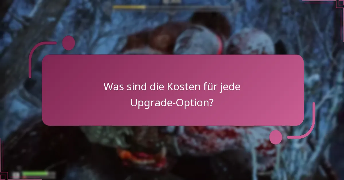 Wie vergleichen sich die Upgrade-Optionen hinsichtlich der Auswirkungen auf das Gameplay?