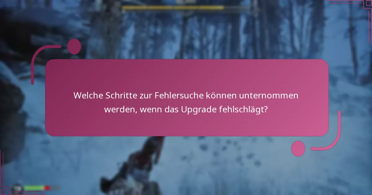 Was sind die Berechtigungsvoraussetzungen für das Upgrade?